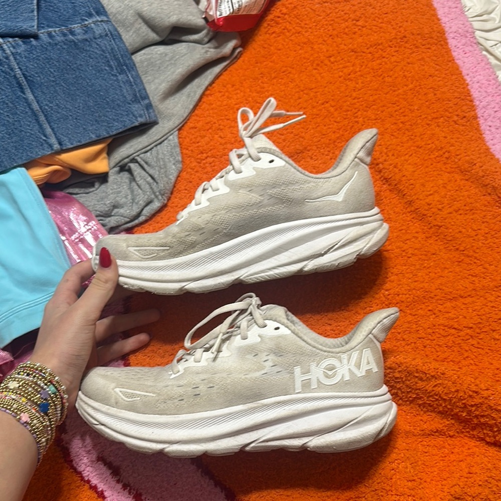 Hoka White Running Shoes